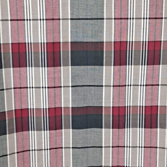 Ely Cattleman Size XL Western Shirt Red/Black/Gray Plaid Pearl Snaps Long Sleeve - Picture 10 of 13